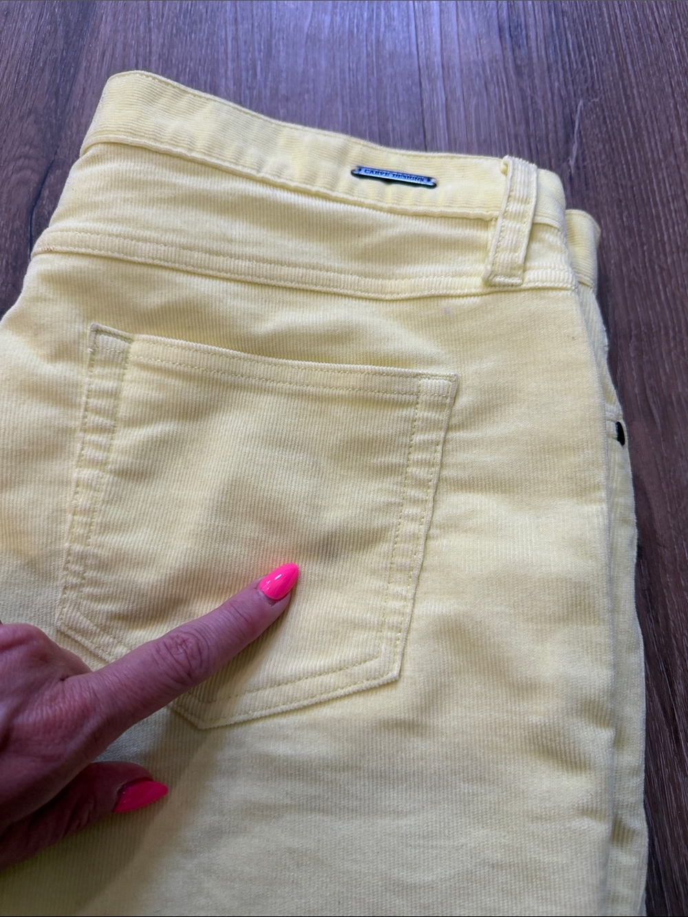 Carve Designs Sunny Yellow Frayed Denim Shorts| Size 8 - Picture 9 of 9